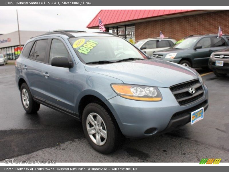 Silver Blue / Gray 2009 Hyundai Santa Fe GLS 4WD