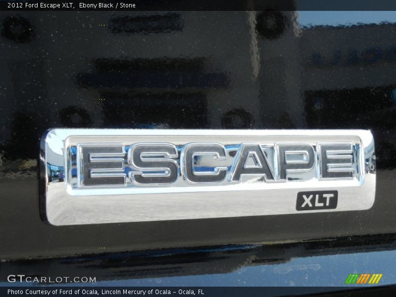 Ebony Black / Stone 2012 Ford Escape XLT