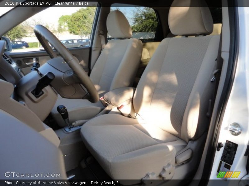 Clear White / Beige 2010 Kia Sportage EX V6