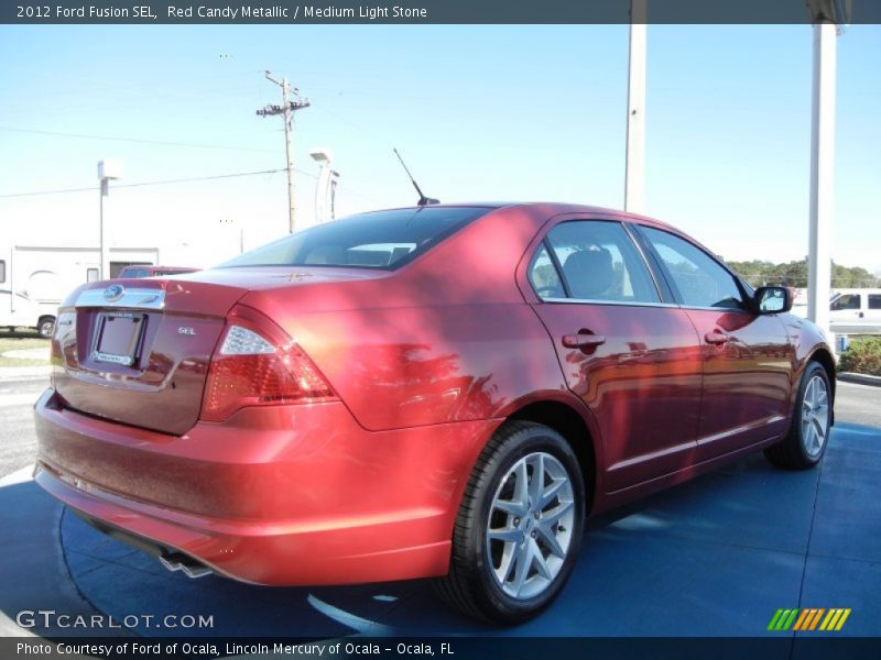 Red Candy Metallic / Medium Light Stone 2012 Ford Fusion SEL