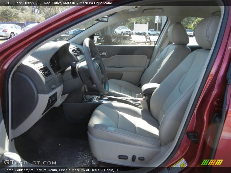 Red Candy Metallic / Medium Light Stone 2012 Ford Fusion SEL