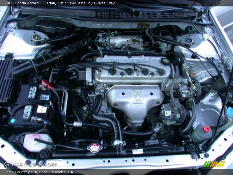 Satin Silver Metallic / Quartz Gray 2002 Honda Accord SE Sedan