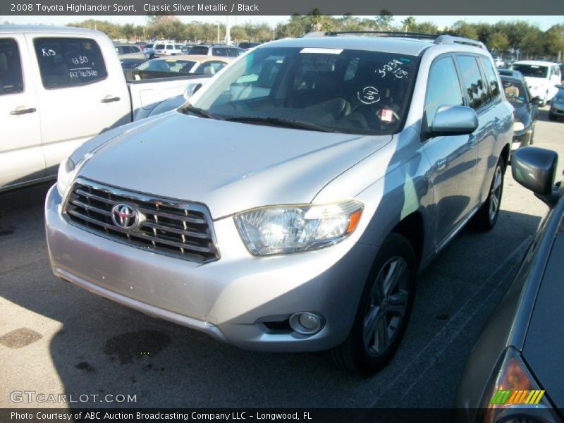 Classic Silver Metallic / Black 2008 Toyota Highlander Sport