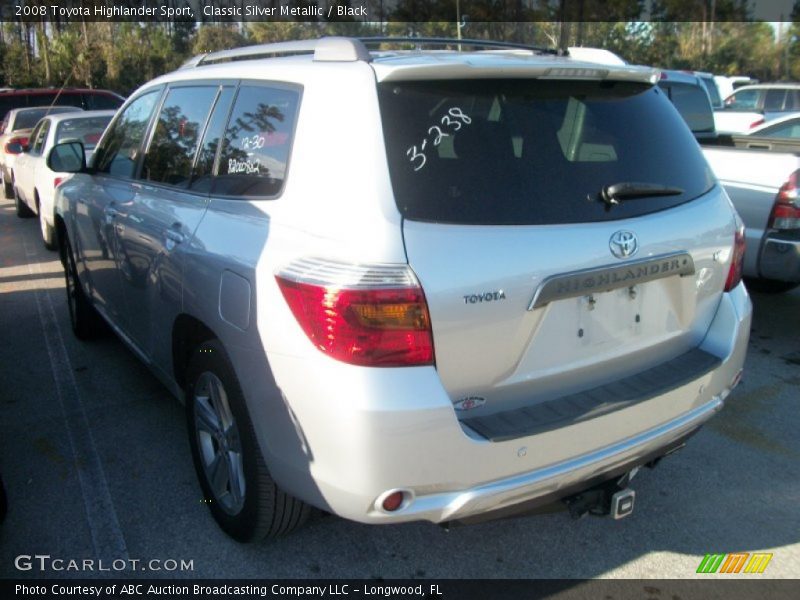 Classic Silver Metallic / Black 2008 Toyota Highlander Sport