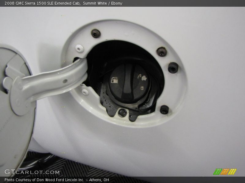 Summit White / Ebony 2008 GMC Sierra 1500 SLE Extended Cab