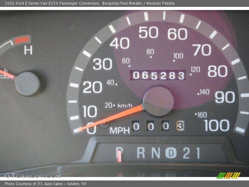 Burgundy Red Metallic / Medium Pebble 2003 Ford E Series Van E150 Passenger Conversion