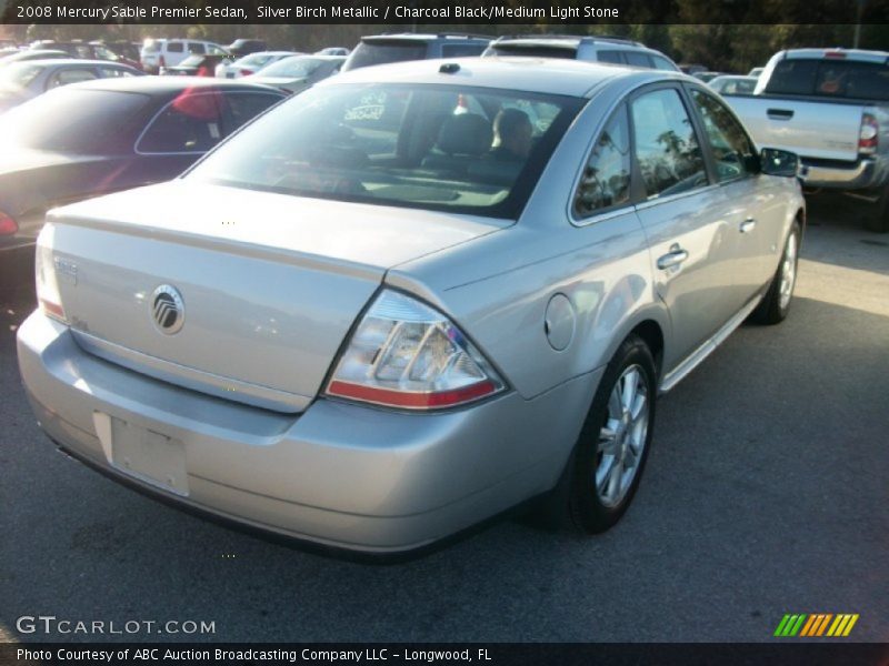 Silver Birch Metallic / Charcoal Black/Medium Light Stone 2008 Mercury Sable Premier Sedan