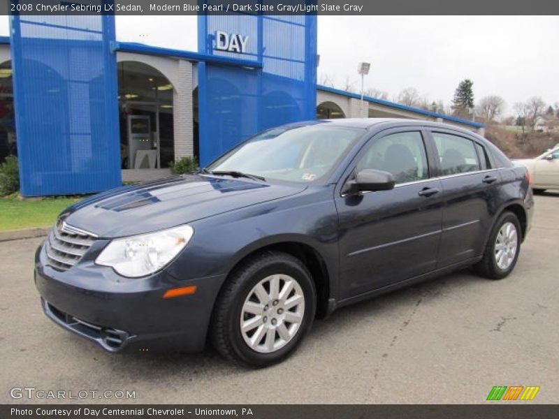Modern Blue Pearl / Dark Slate Gray/Light Slate Gray 2008 Chrysler Sebring LX Sedan
