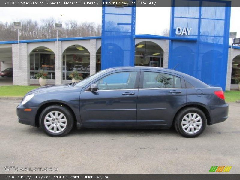 Modern Blue Pearl / Dark Slate Gray/Light Slate Gray 2008 Chrysler Sebring LX Sedan