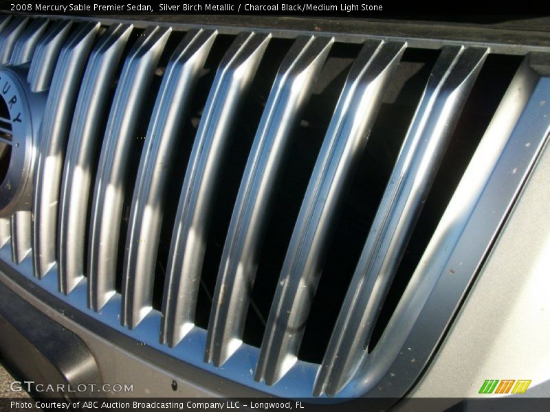 Silver Birch Metallic / Charcoal Black/Medium Light Stone 2008 Mercury Sable Premier Sedan