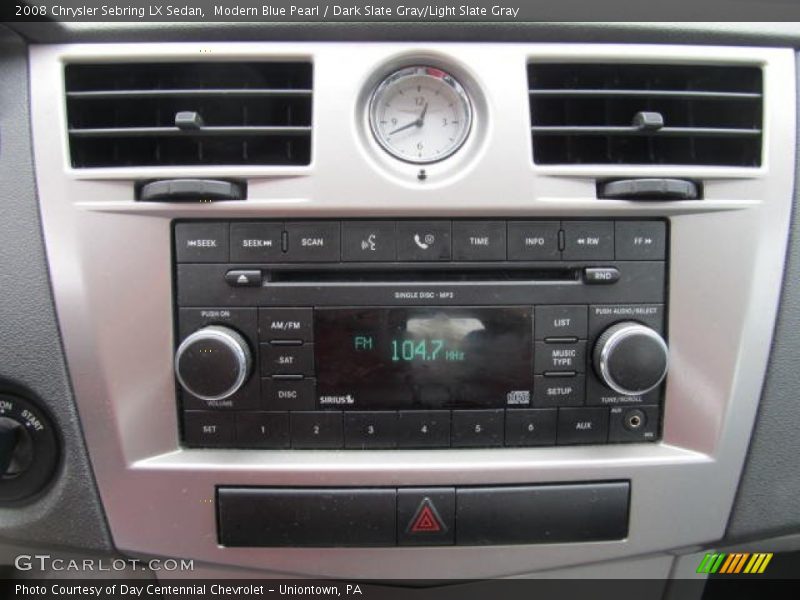 Modern Blue Pearl / Dark Slate Gray/Light Slate Gray 2008 Chrysler Sebring LX Sedan
