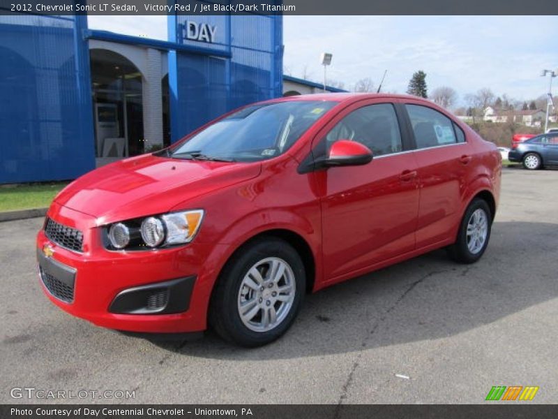 Victory Red / Jet Black/Dark Titanium 2012 Chevrolet Sonic LT Sedan