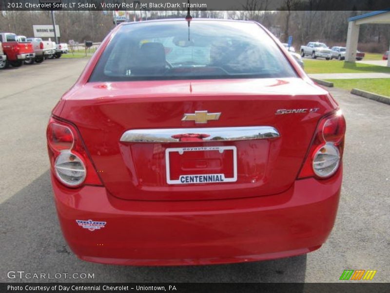 Victory Red / Jet Black/Dark Titanium 2012 Chevrolet Sonic LT Sedan