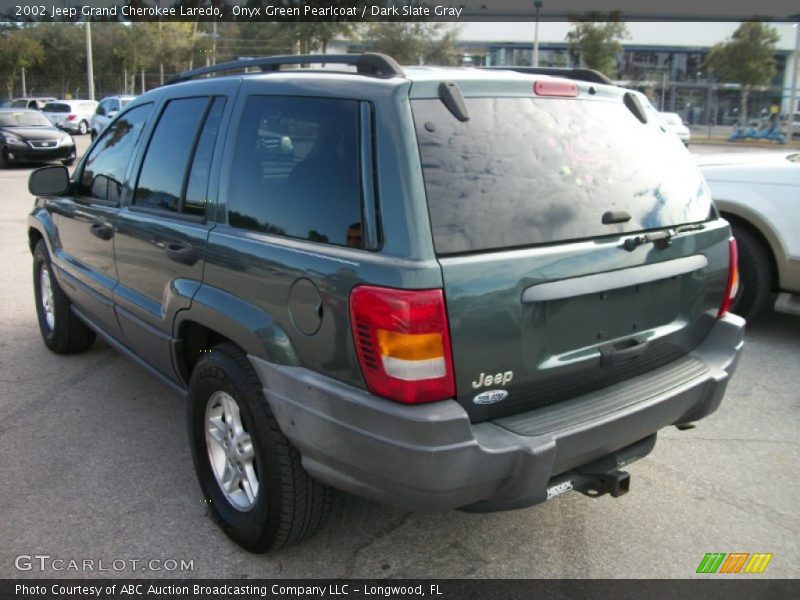 Onyx Green Pearlcoat / Dark Slate Gray 2002 Jeep Grand Cherokee Laredo