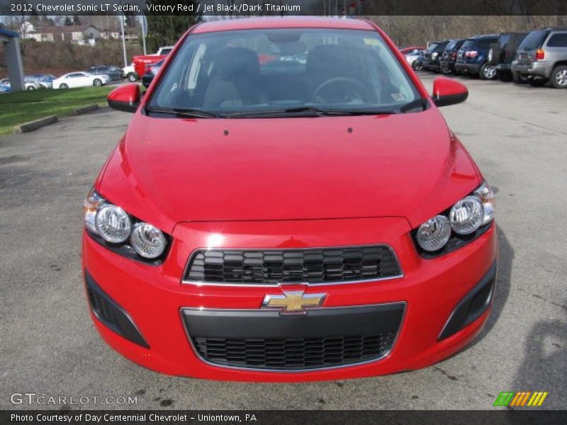 Victory Red / Jet Black/Dark Titanium 2012 Chevrolet Sonic LT Sedan