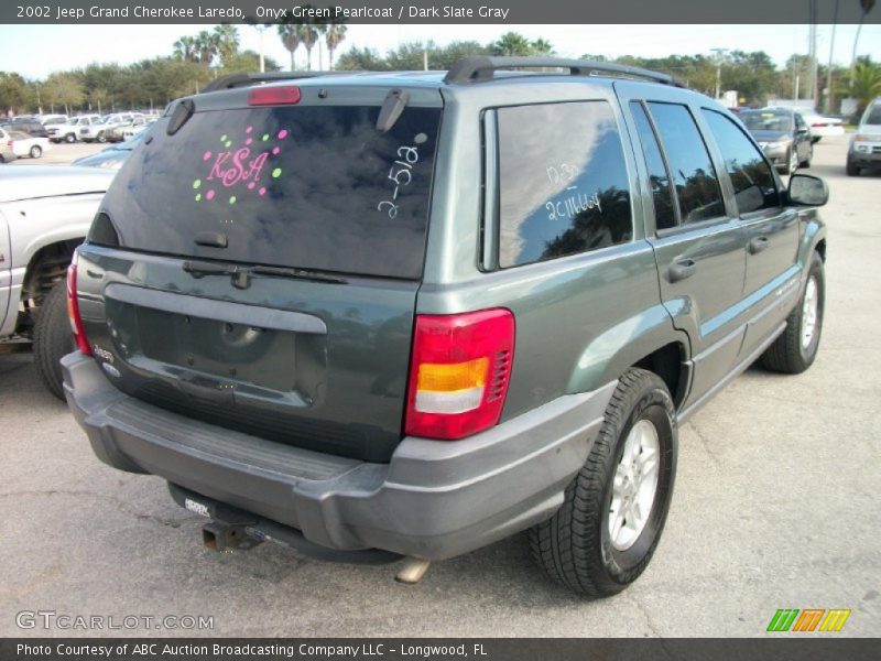 Onyx Green Pearlcoat / Dark Slate Gray 2002 Jeep Grand Cherokee Laredo