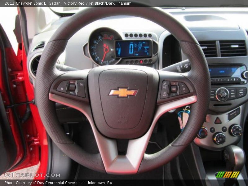Victory Red / Jet Black/Dark Titanium 2012 Chevrolet Sonic LT Sedan