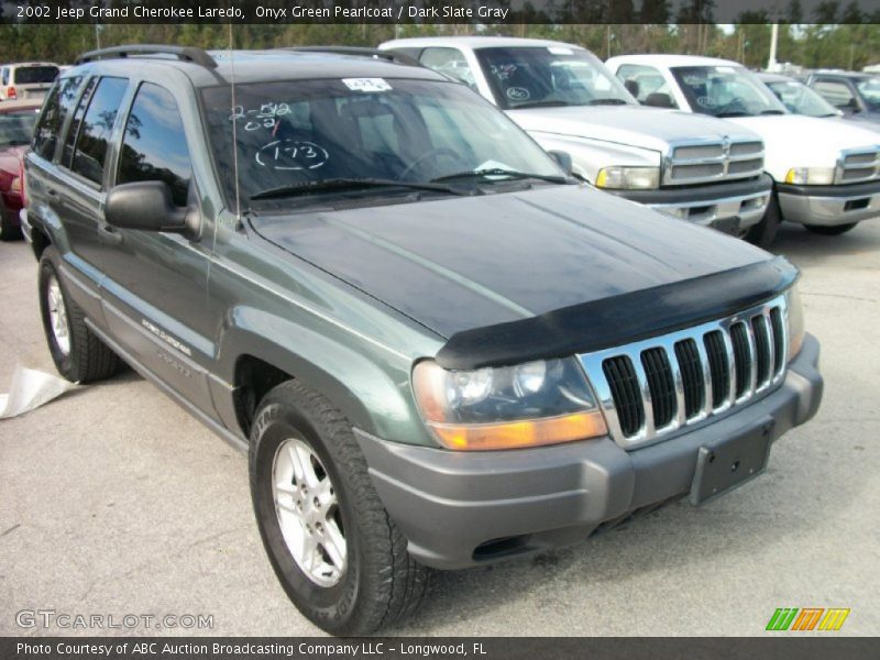 Onyx Green Pearlcoat / Dark Slate Gray 2002 Jeep Grand Cherokee Laredo
