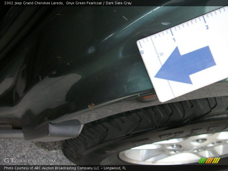 Onyx Green Pearlcoat / Dark Slate Gray 2002 Jeep Grand Cherokee Laredo