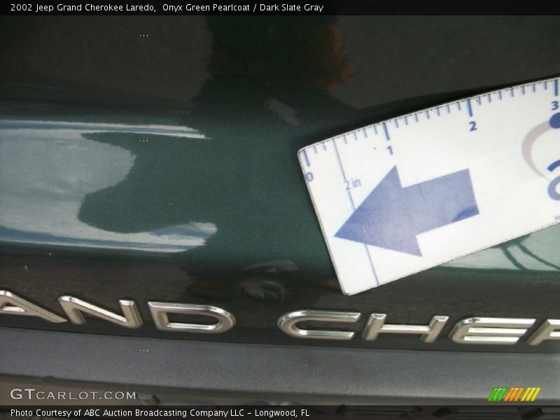 Onyx Green Pearlcoat / Dark Slate Gray 2002 Jeep Grand Cherokee Laredo