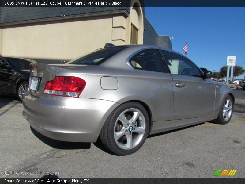 Cashmere Silver Metallic / Black 2009 BMW 1 Series 128i Coupe