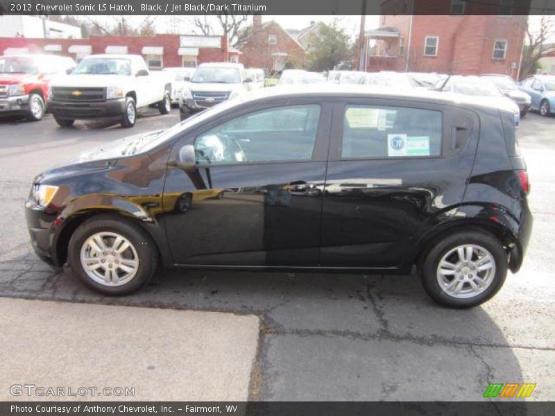 Black / Jet Black/Dark Titanium 2012 Chevrolet Sonic LS Hatch