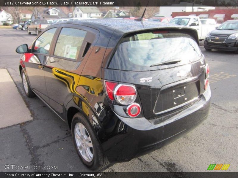 Black / Jet Black/Dark Titanium 2012 Chevrolet Sonic LS Hatch