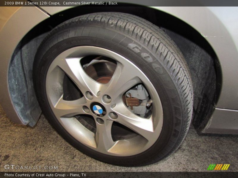 Cashmere Silver Metallic / Black 2009 BMW 1 Series 128i Coupe