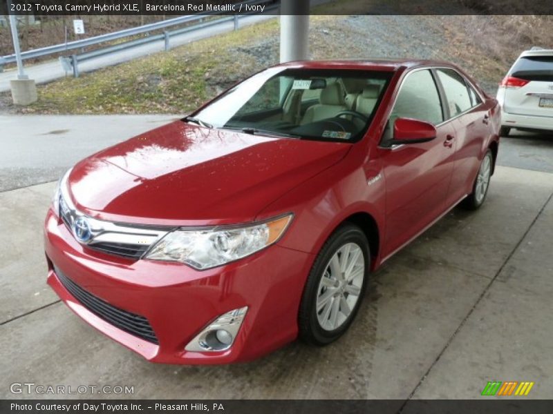 Barcelona Red Metallic / Ivory 2012 Toyota Camry Hybrid XLE