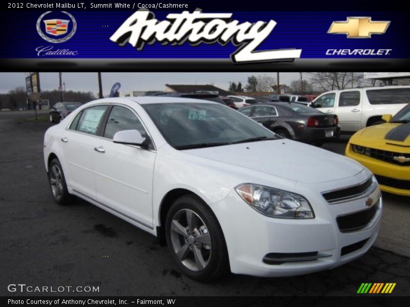 Summit White / Cocoa/Cashmere 2012 Chevrolet Malibu LT