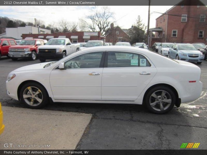 Summit White / Cocoa/Cashmere 2012 Chevrolet Malibu LT
