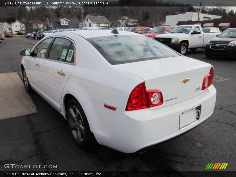 Summit White / Cocoa/Cashmere 2012 Chevrolet Malibu LT
