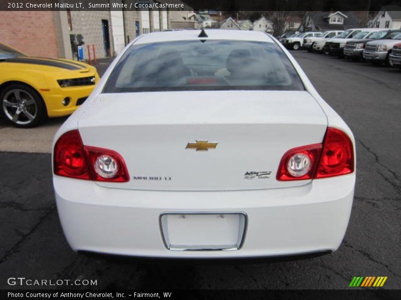 Summit White / Cocoa/Cashmere 2012 Chevrolet Malibu LT