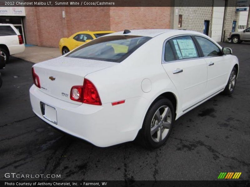 Summit White / Cocoa/Cashmere 2012 Chevrolet Malibu LT