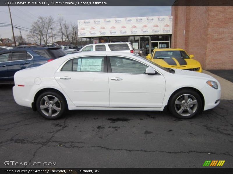 Summit White / Cocoa/Cashmere 2012 Chevrolet Malibu LT