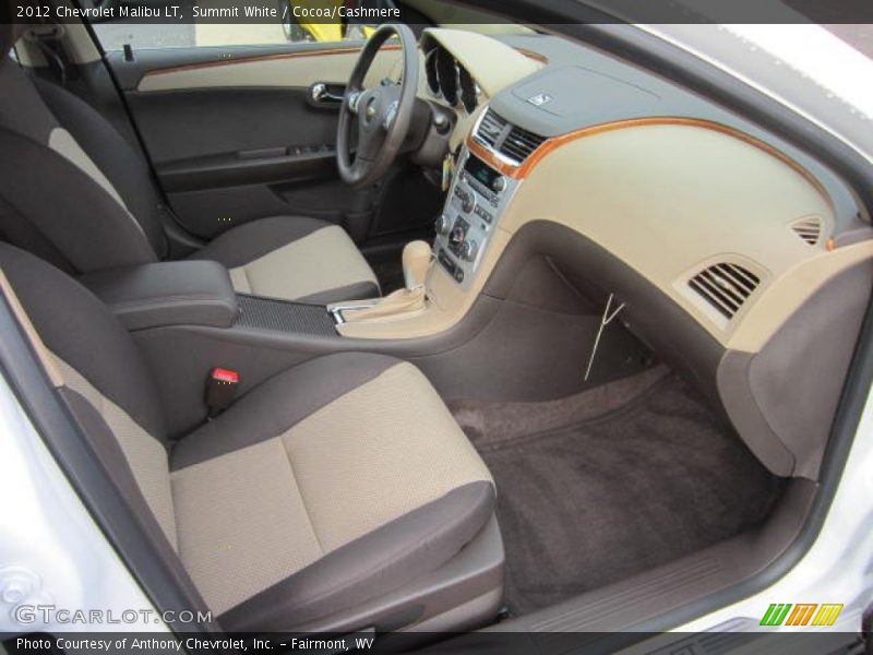 Summit White / Cocoa/Cashmere 2012 Chevrolet Malibu LT