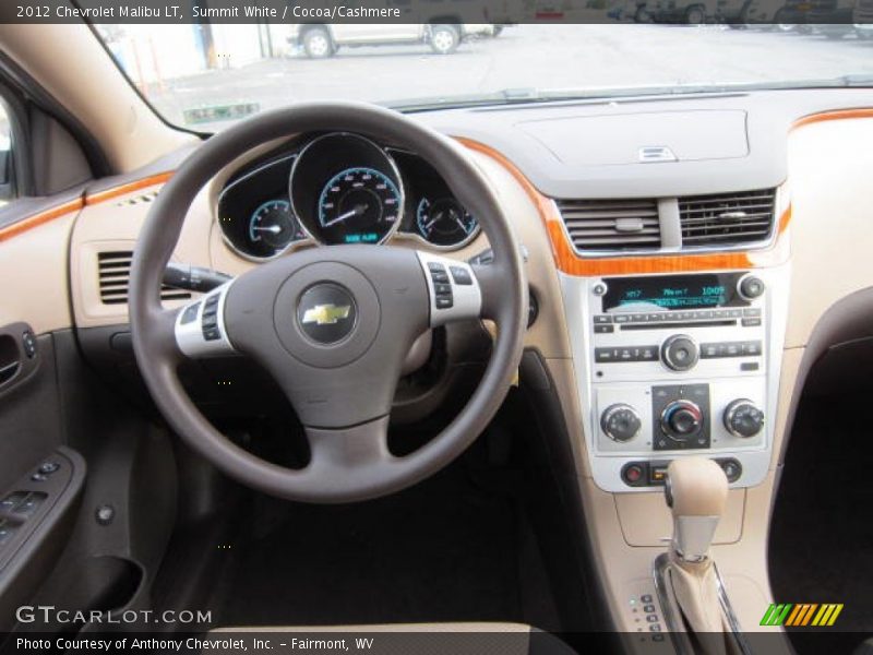 Summit White / Cocoa/Cashmere 2012 Chevrolet Malibu LT