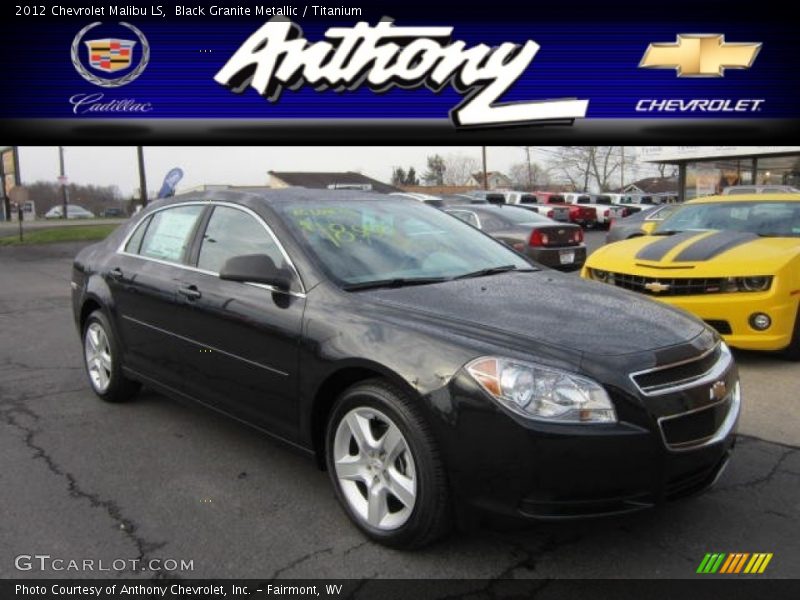 Black Granite Metallic / Titanium 2012 Chevrolet Malibu LS
