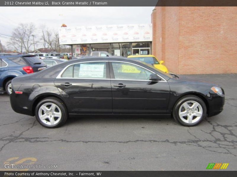 Black Granite Metallic / Titanium 2012 Chevrolet Malibu LS