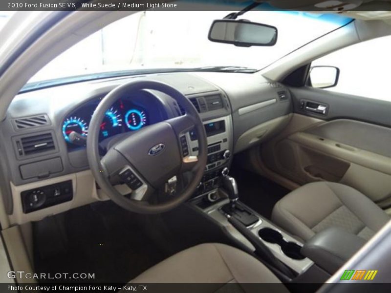 White Suede / Medium Light Stone 2010 Ford Fusion SE V6