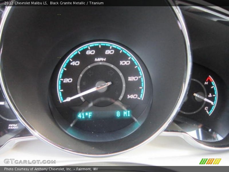 Black Granite Metallic / Titanium 2012 Chevrolet Malibu LS