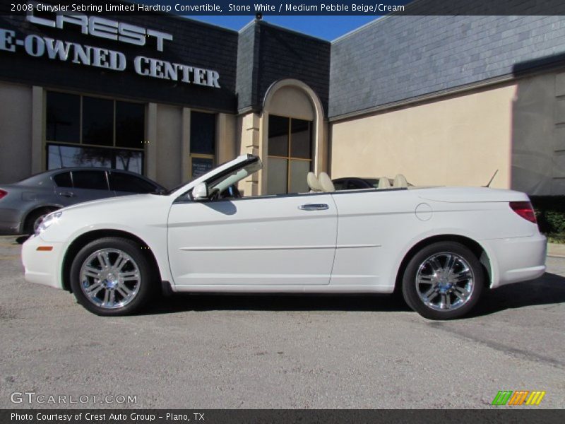 Stone White / Medium Pebble Beige/Cream 2008 Chrysler Sebring Limited Hardtop Convertible
