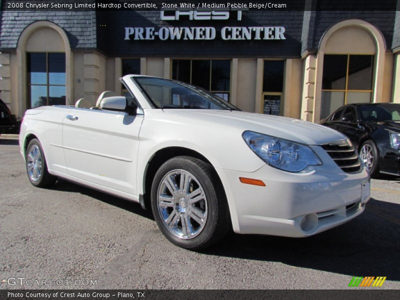 Stone White / Medium Pebble Beige/Cream 2008 Chrysler Sebring Limited Hardtop Convertible