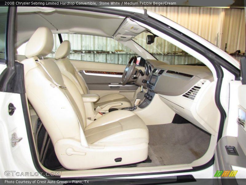 Stone White / Medium Pebble Beige/Cream 2008 Chrysler Sebring Limited Hardtop Convertible