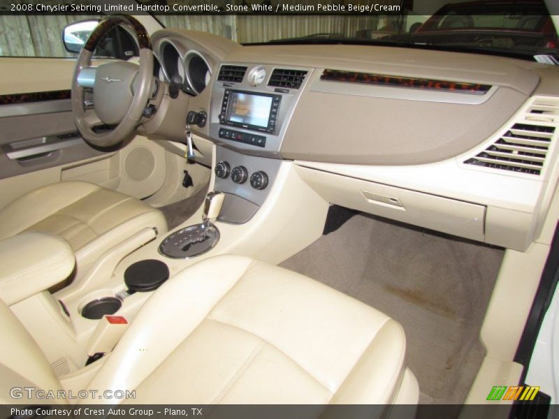 Stone White / Medium Pebble Beige/Cream 2008 Chrysler Sebring Limited Hardtop Convertible