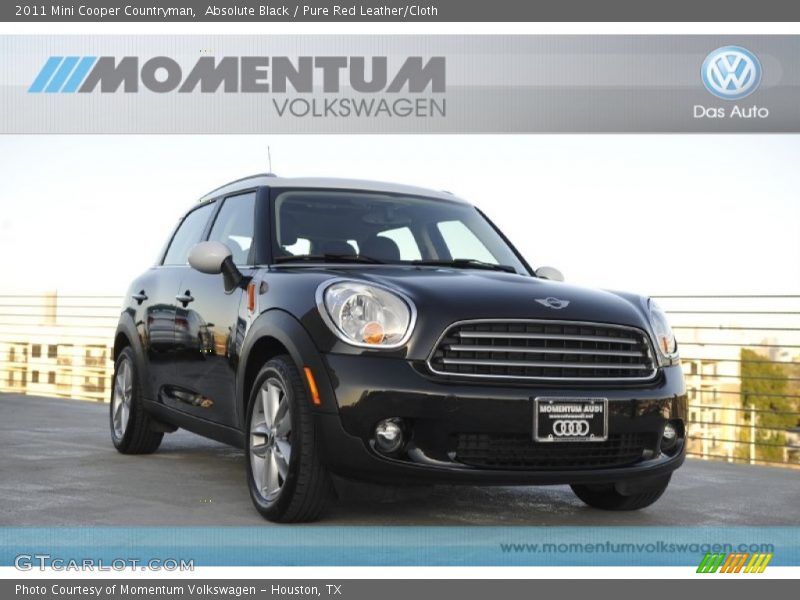 Absolute Black / Pure Red Leather/Cloth 2011 Mini Cooper Countryman