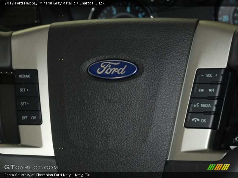 Mineral Gray Metallic / Charcoal Black 2012 Ford Flex SE