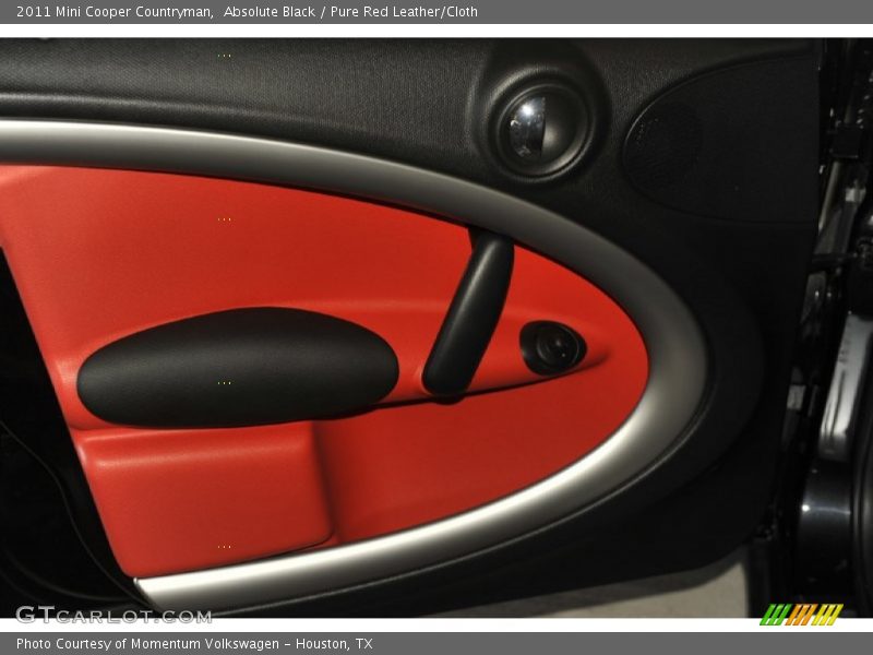Absolute Black / Pure Red Leather/Cloth 2011 Mini Cooper Countryman