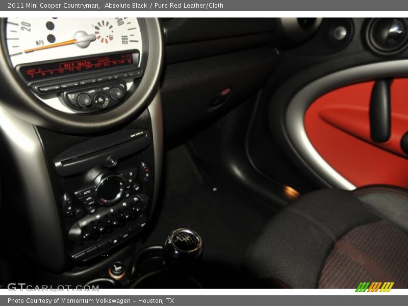 Absolute Black / Pure Red Leather/Cloth 2011 Mini Cooper Countryman
