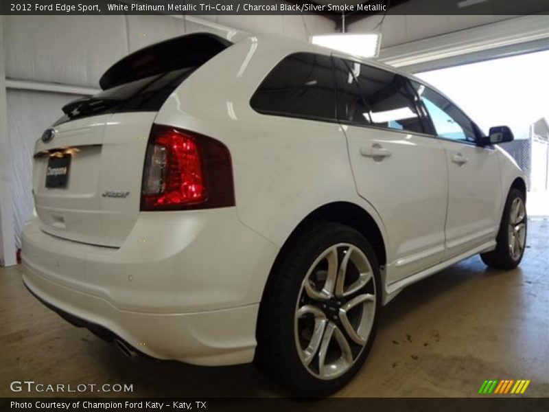 White Platinum Metallic Tri-Coat / Charcoal Black/Silver Smoke Metallic 2012 Ford Edge Sport